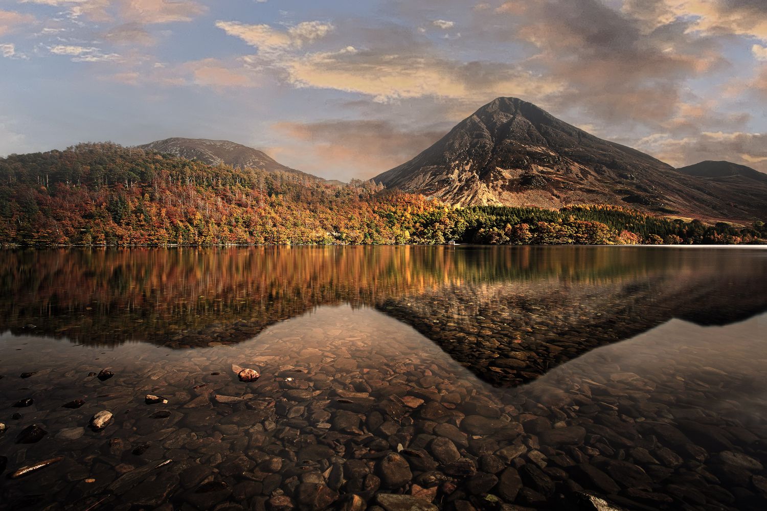 Crummock Water at sunset