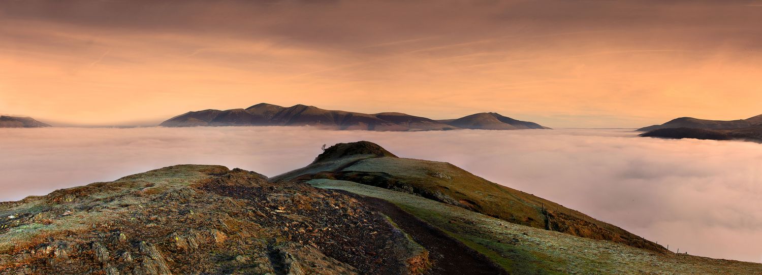 Cloud inversion at sunrise over Lakeland