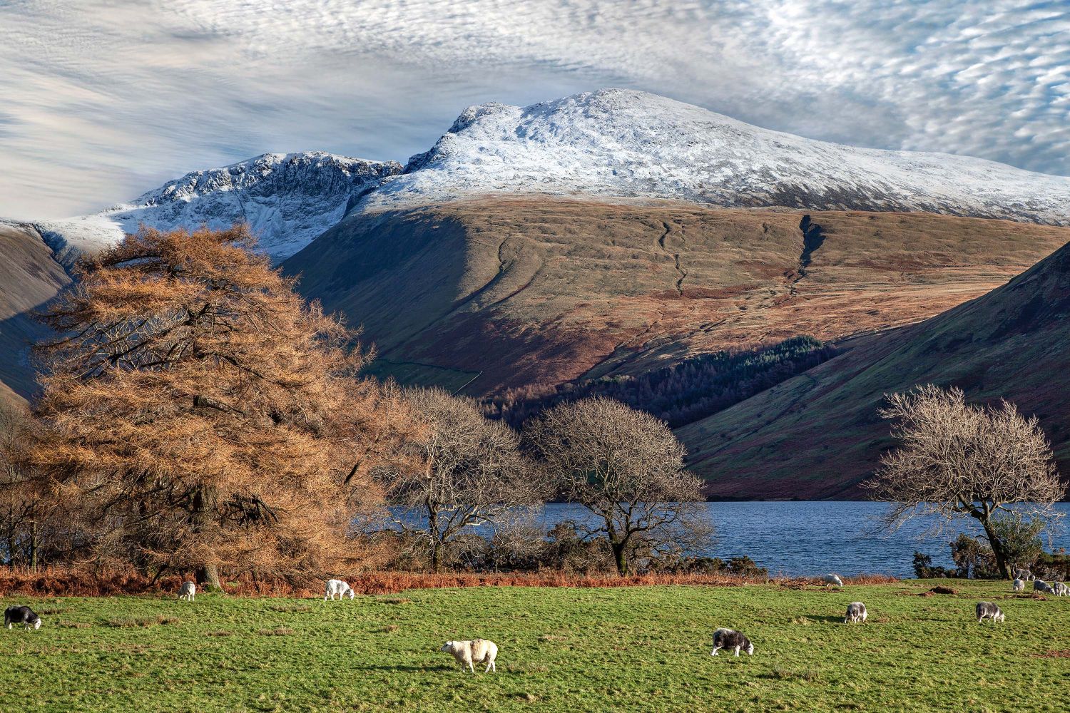 Snow on the Scafell Massif and Lingmell by Martin Lawrence