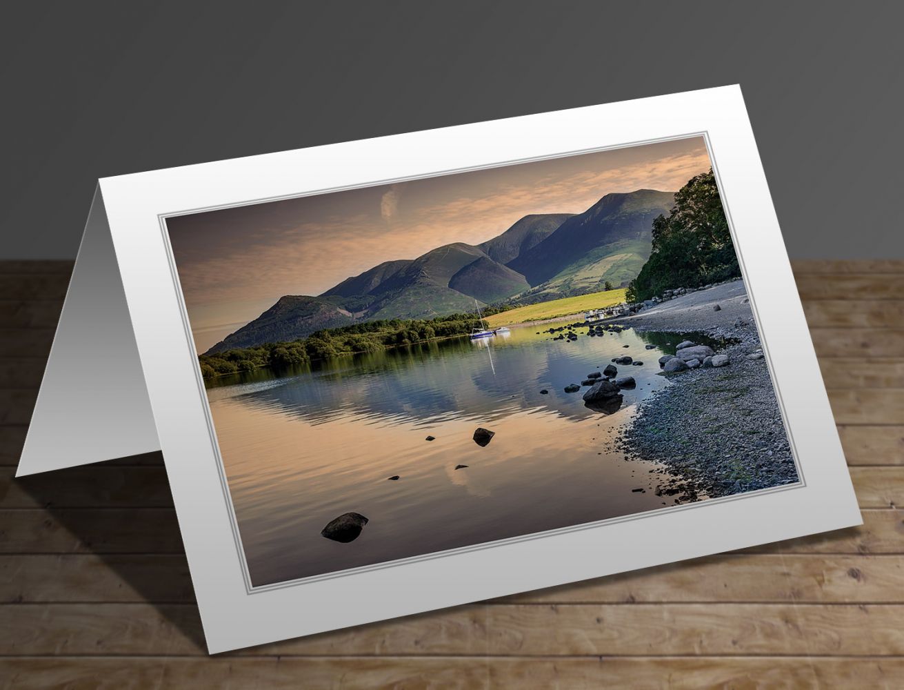 A greetings card containing the image Sunrise over Skiddaw by landscape photographer Martin Lawrence