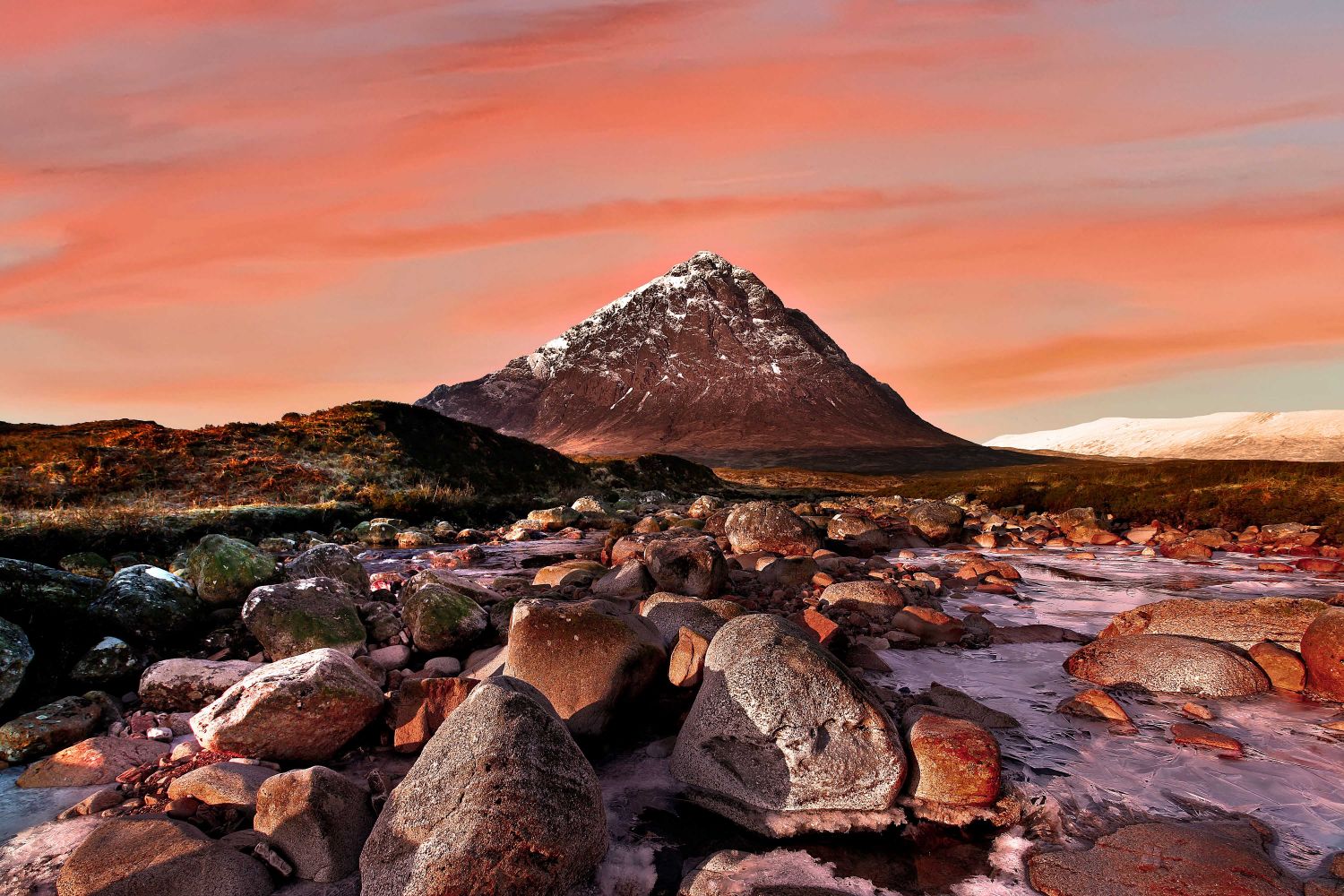 Buachaille Etive Mor at sunset by Martin Lawrence