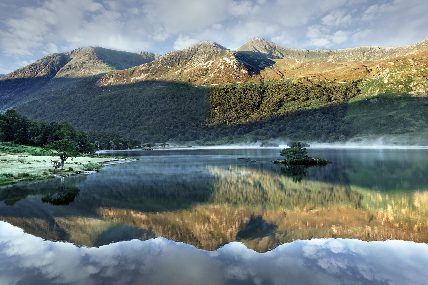 Early Morning Mist over Crummock Water by Martin Lawrence