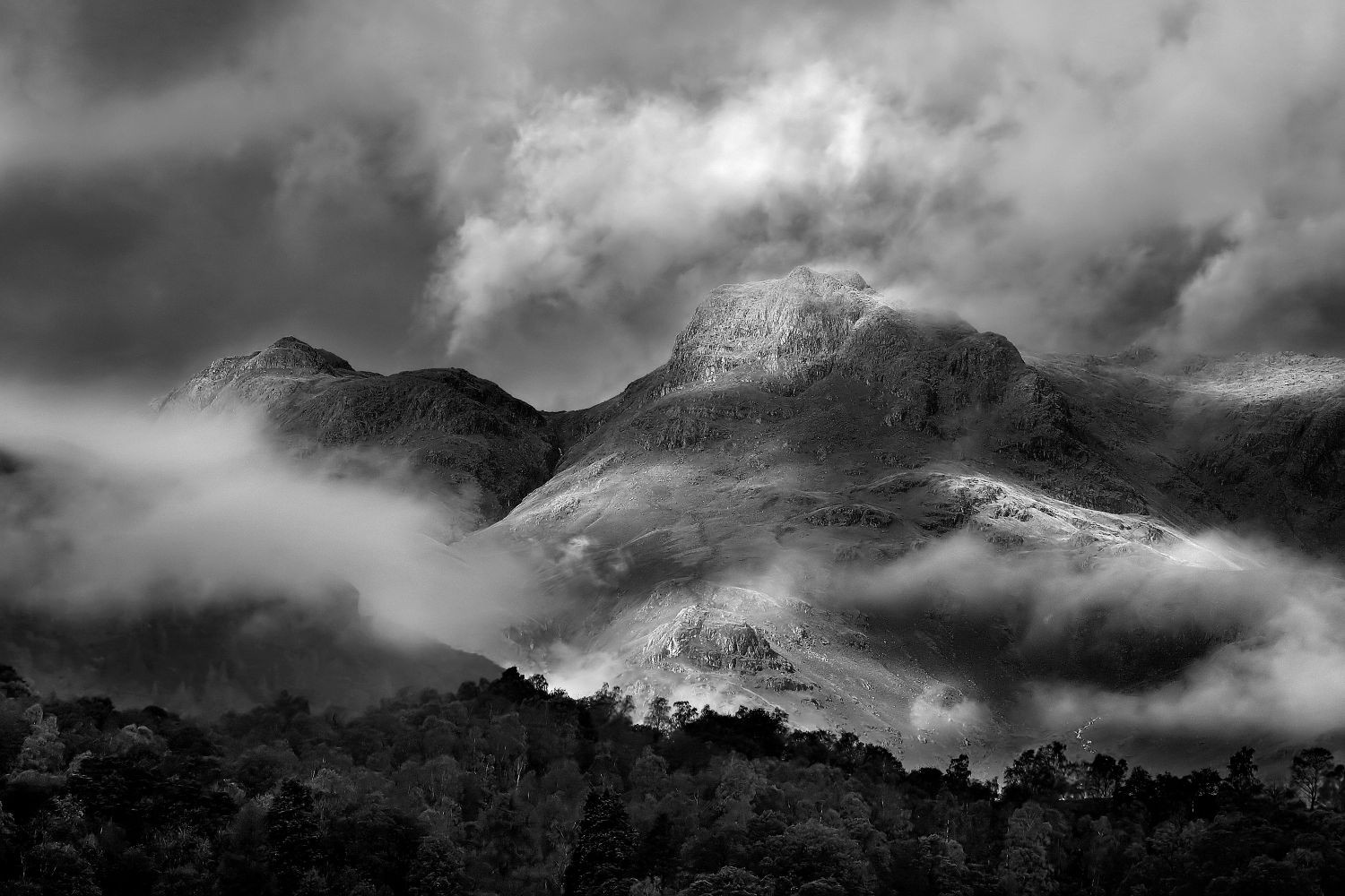 Harrison Stickle and Loft Crag in the Langdales by Martin Lawrence