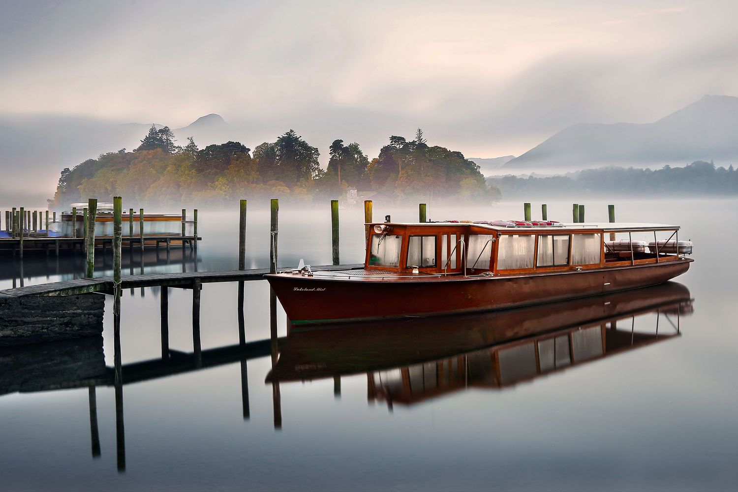 Autumnal Mists at Derwentwater by Martin Lawrence