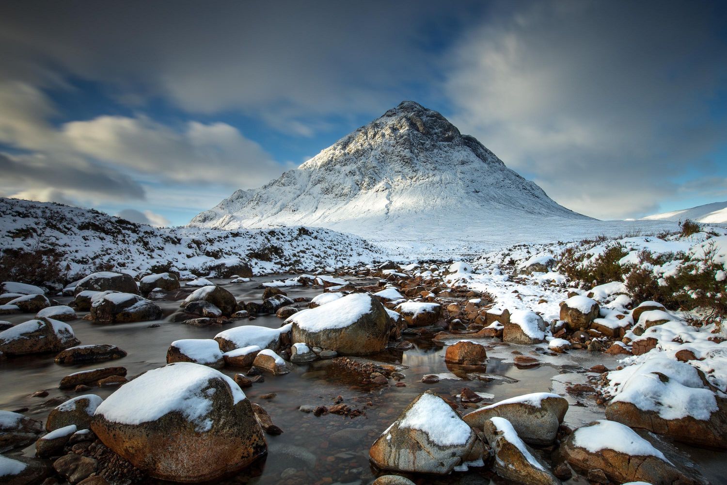 Buachaille Etive Mor and a frozen River Coupall