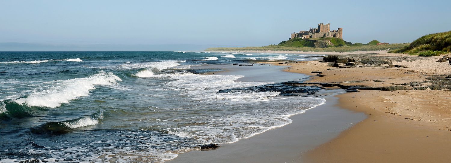 Bamburgh Castle and Beach, Northumberland