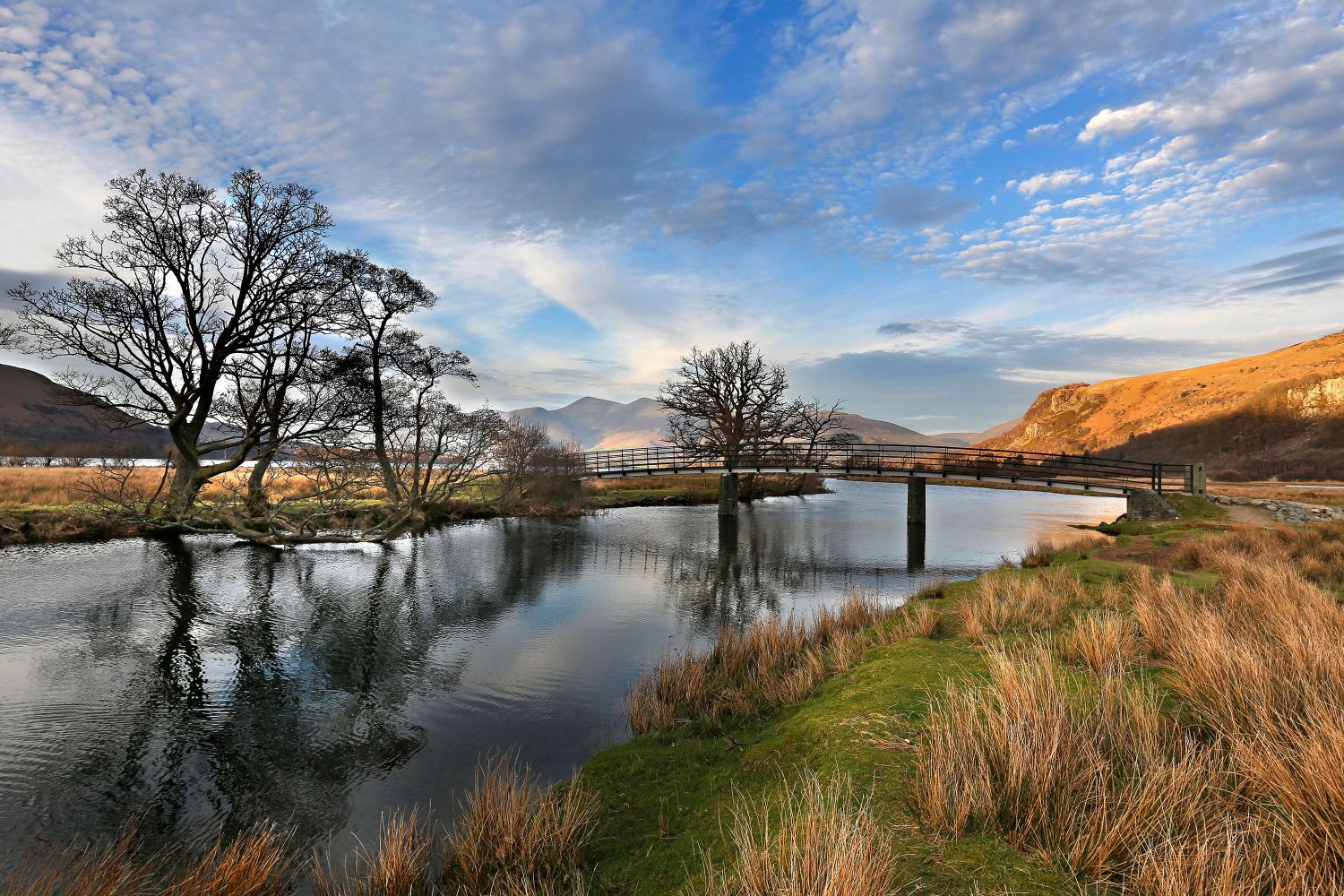 Looking across Manesty and the Chinese Bridge to Derwentwater and Skiddaw - Martin Lawrence