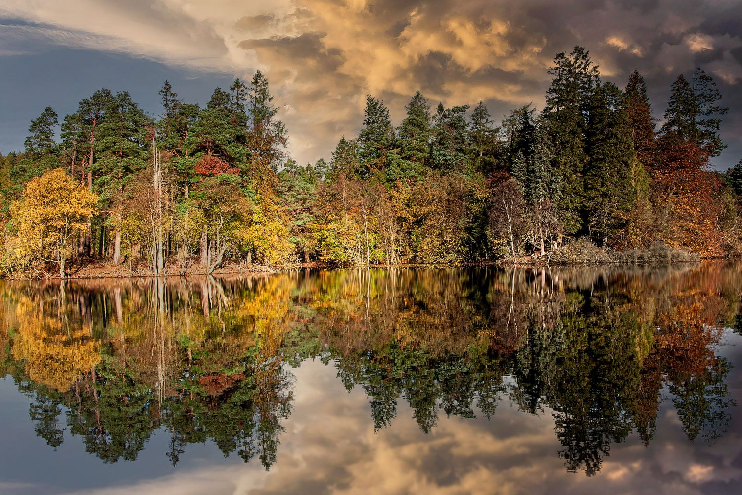 Tarn Hows under Stormy Skies by Martin Lawrence