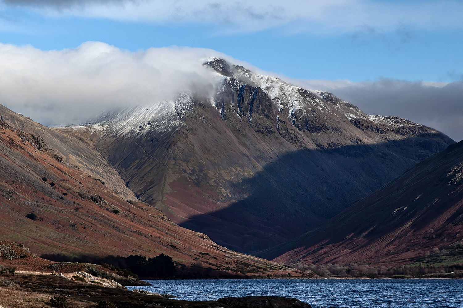 Snow covered summit of Great Gable by Martin Lawrence