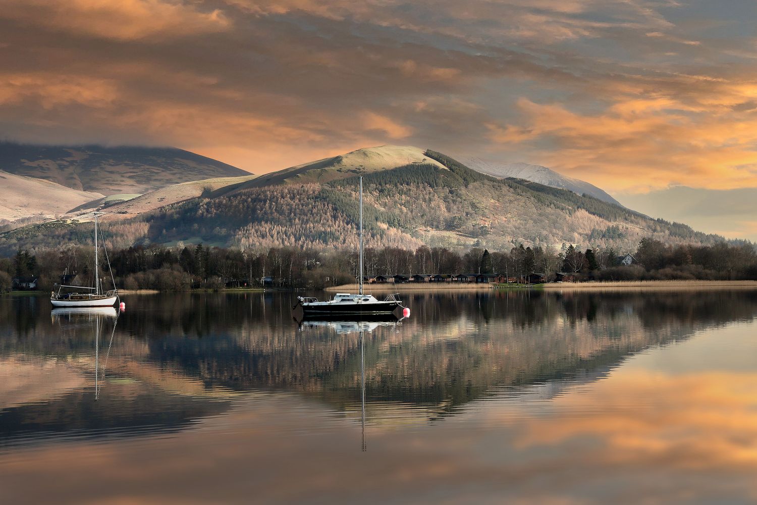 Sunrise over Latrigg from Portinscale by Martin Lawrence