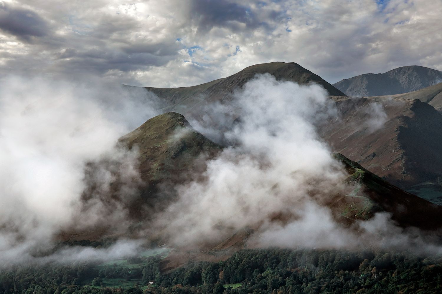 Catbells in the clouds by Martin Lawrence