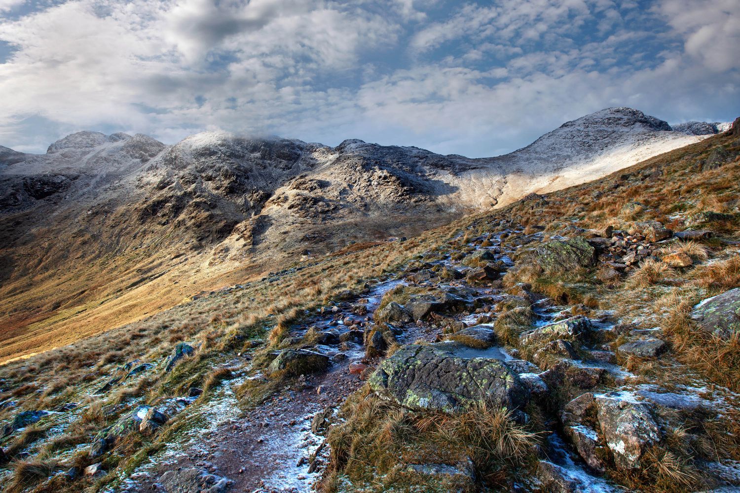The path to Bowfell and Crinkle Crags by Martin Lawrence