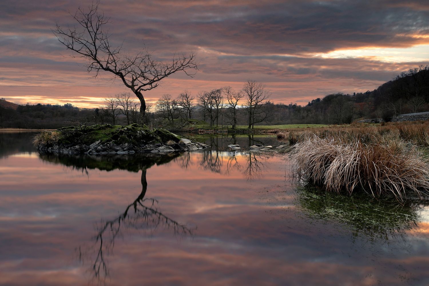 Rydal Water Sunset by Lake District Photographer Martin Lawrence