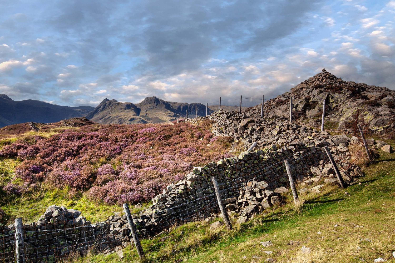 The Langdales from the ascent of Lingmoor