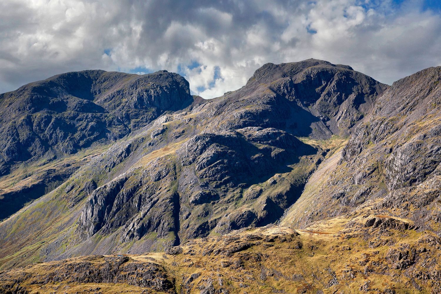 Scafell and Scafell Pike from the summit of Bowfell by Martin Lawrence