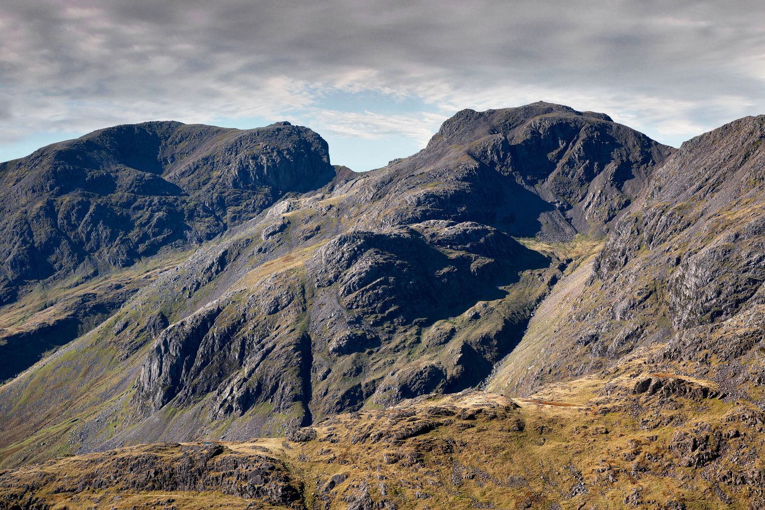 Scafell and Scafell Pike from the summit of Bowfell by Martin Lawrence
