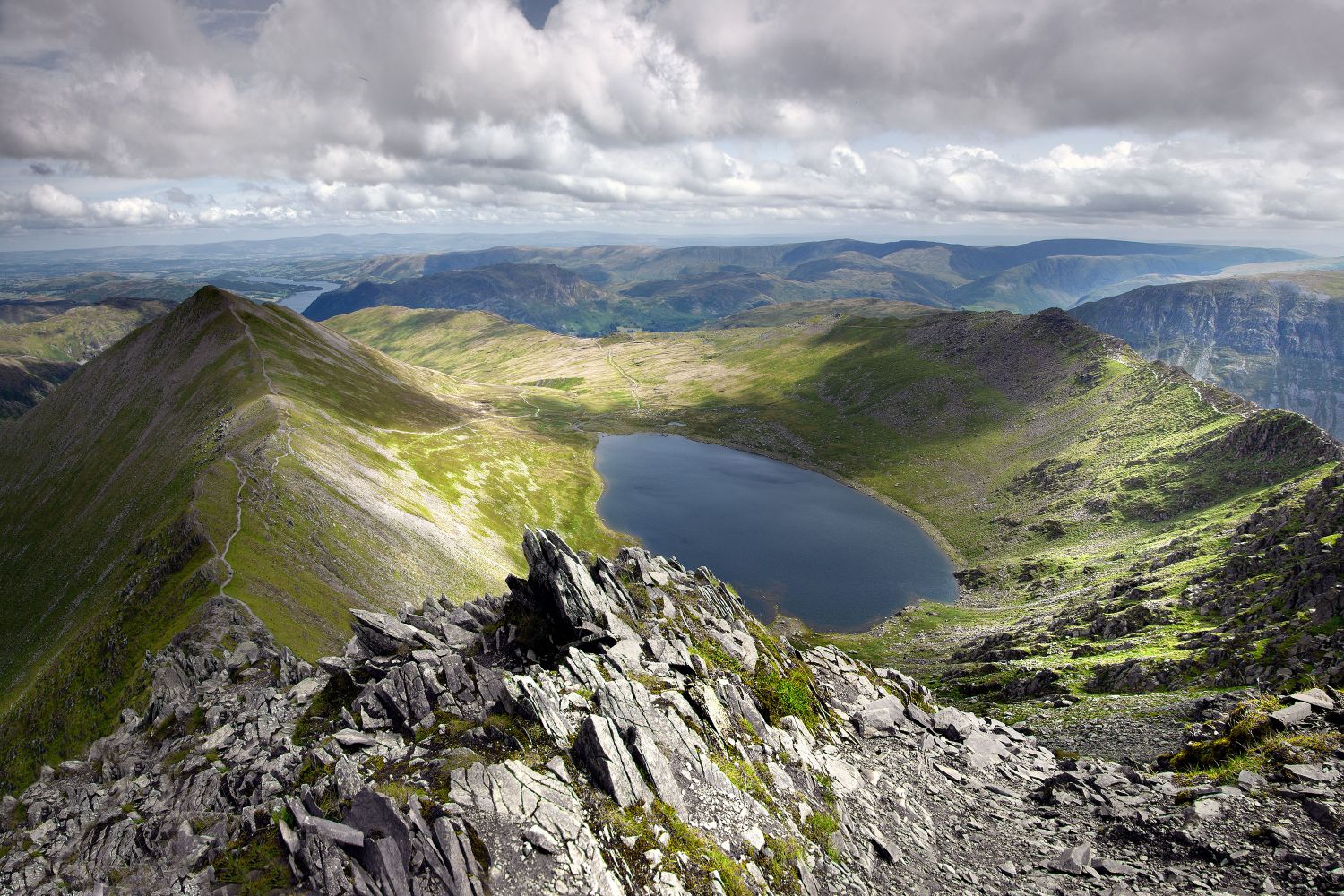 Light and Shadows on Striding Edge and Catstycam