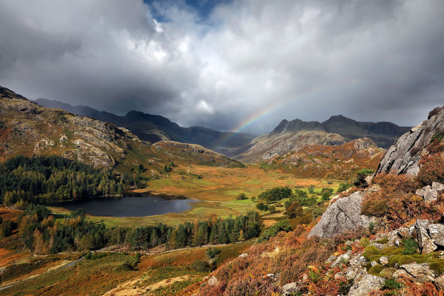 Autumn at Blea Tarn and The Langdales by Martin Lawrence