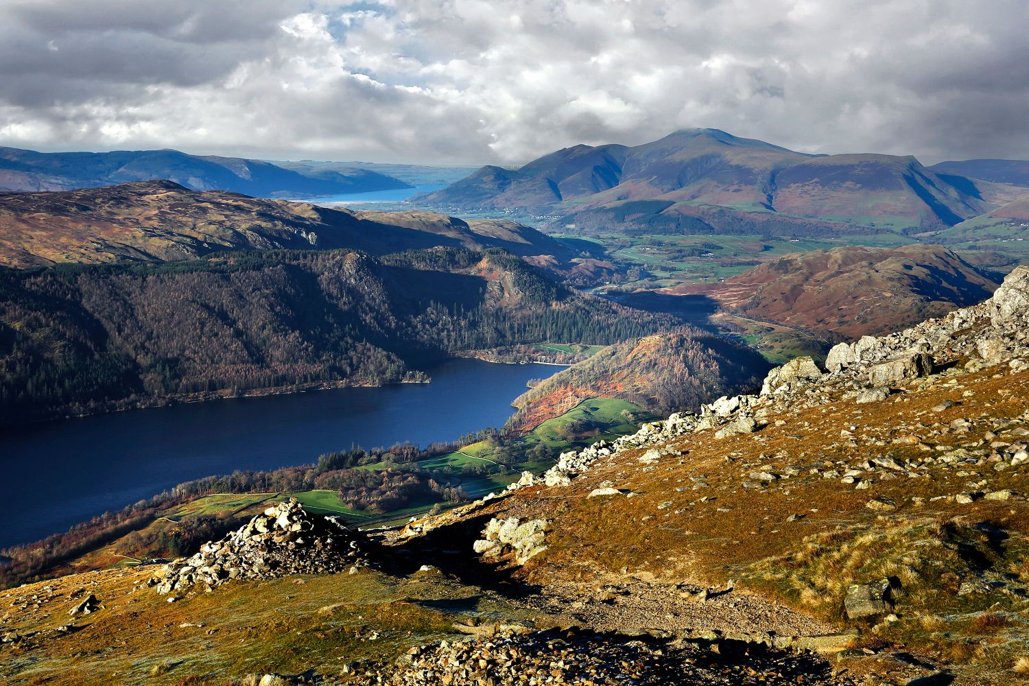 Skiddaw and Thirlmere from the descent of Helvellyn
