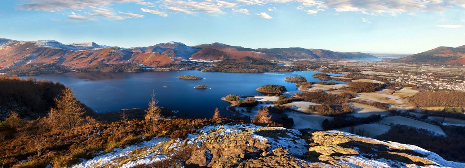 Just another Winters Day over Derwentwater from Walla Crag by Martin Lawrence