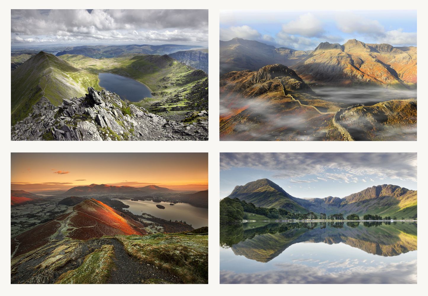 Lake District Mountains Group of four by Martin Lawrence
