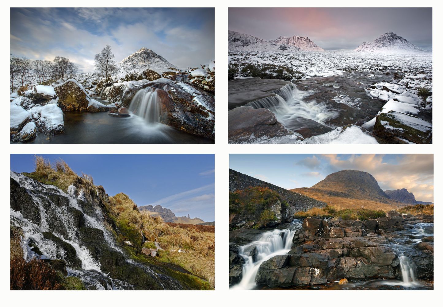 Group of four Scottish Waterfalls by Martin Lawrence