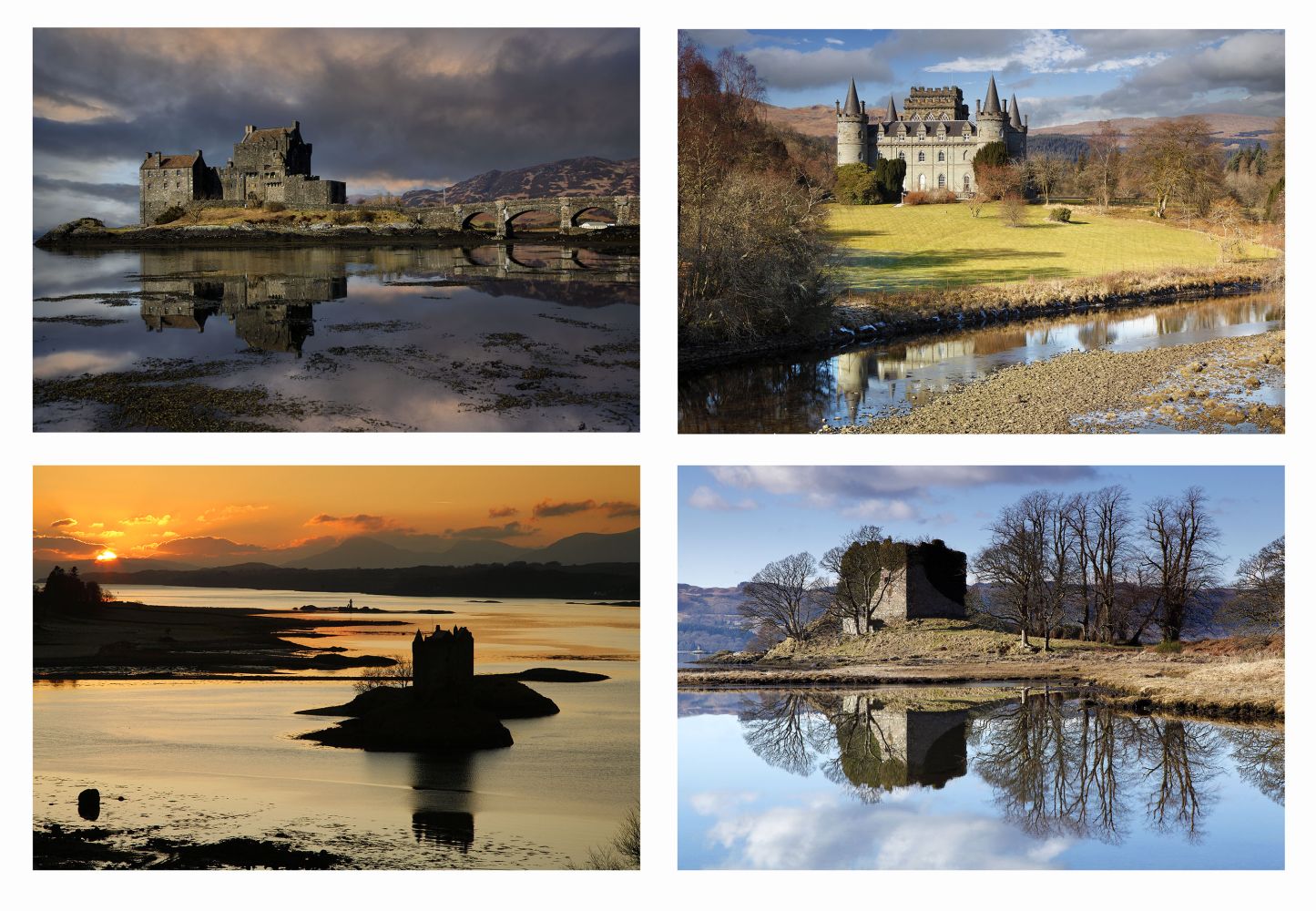 Group of four Scottish Castles by Martin Lawrence Photography