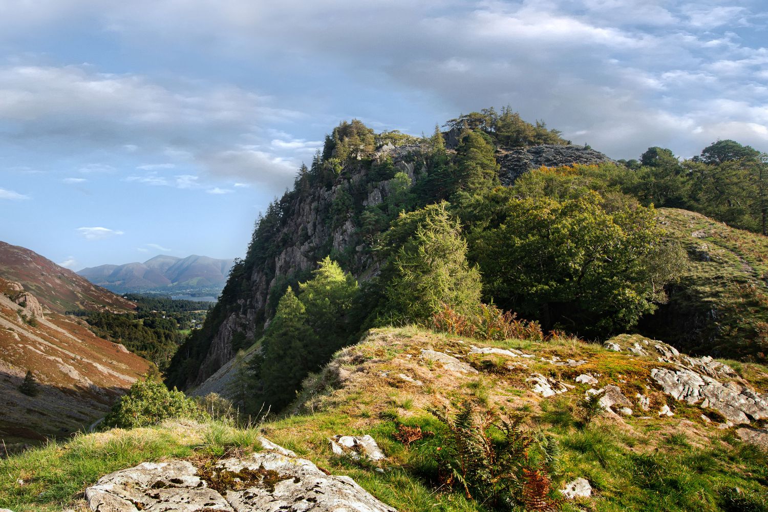 Castle Crag and Skiddaw mountain by Martin Lawrence Photography