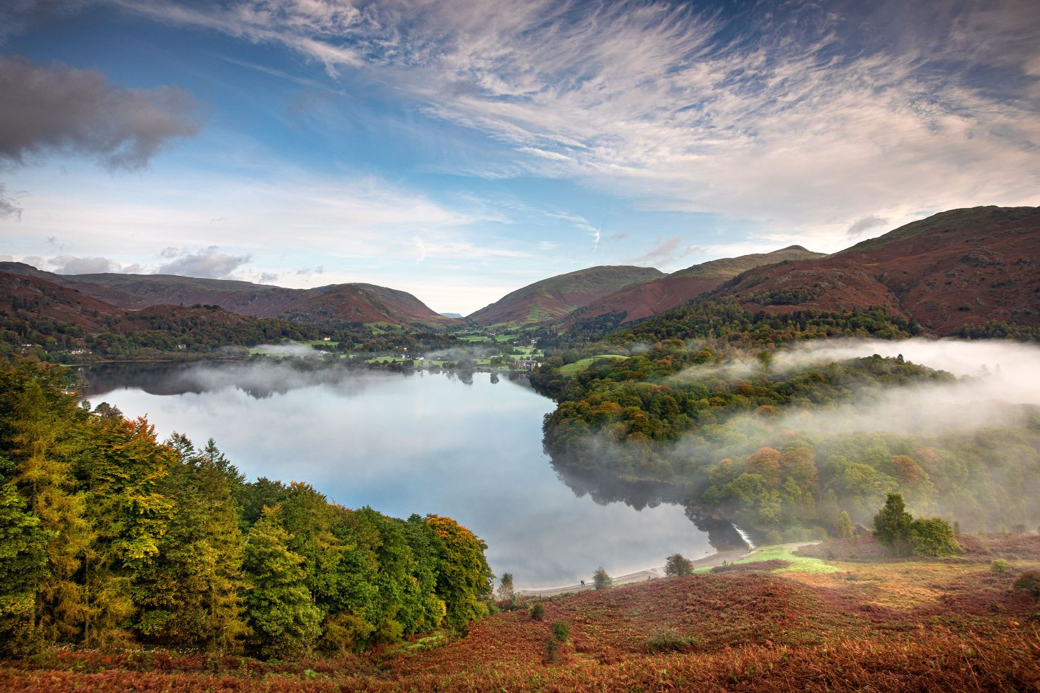 Autumn mist surrounds Grasmere by Martin Lawrence Photography