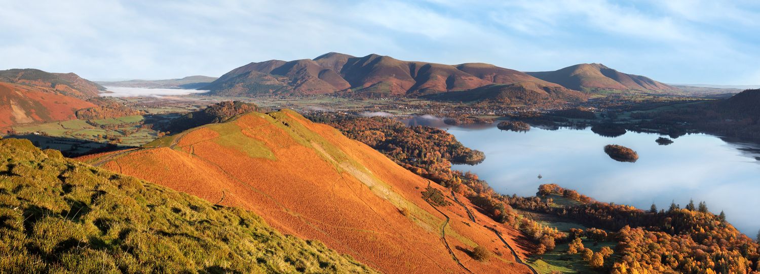 Autumn Gold across Derwentwater by Lake District Photographer Martin Lawrence