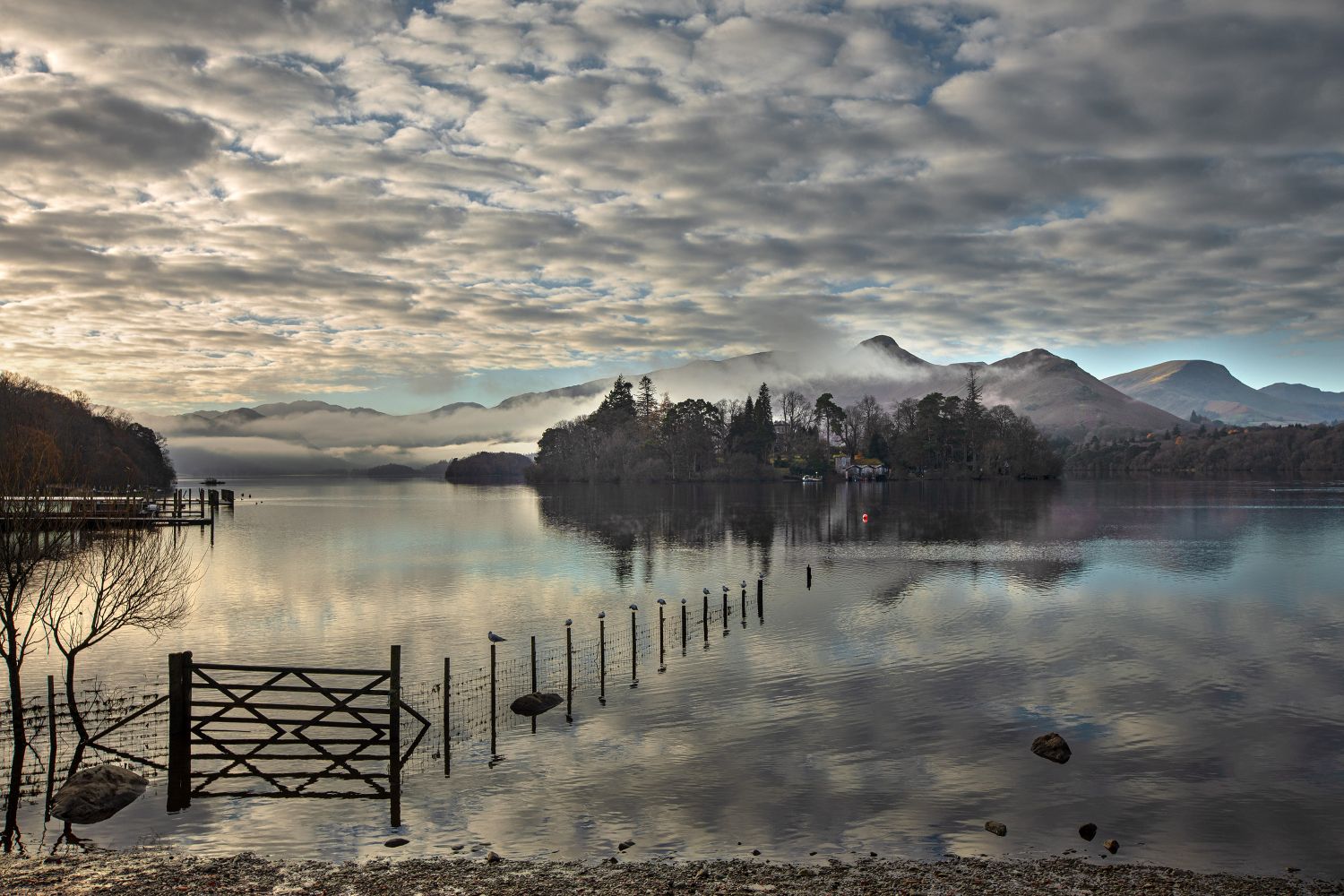 Over the gate to Derwentwater and Catbells by Martin Lawrence Photography