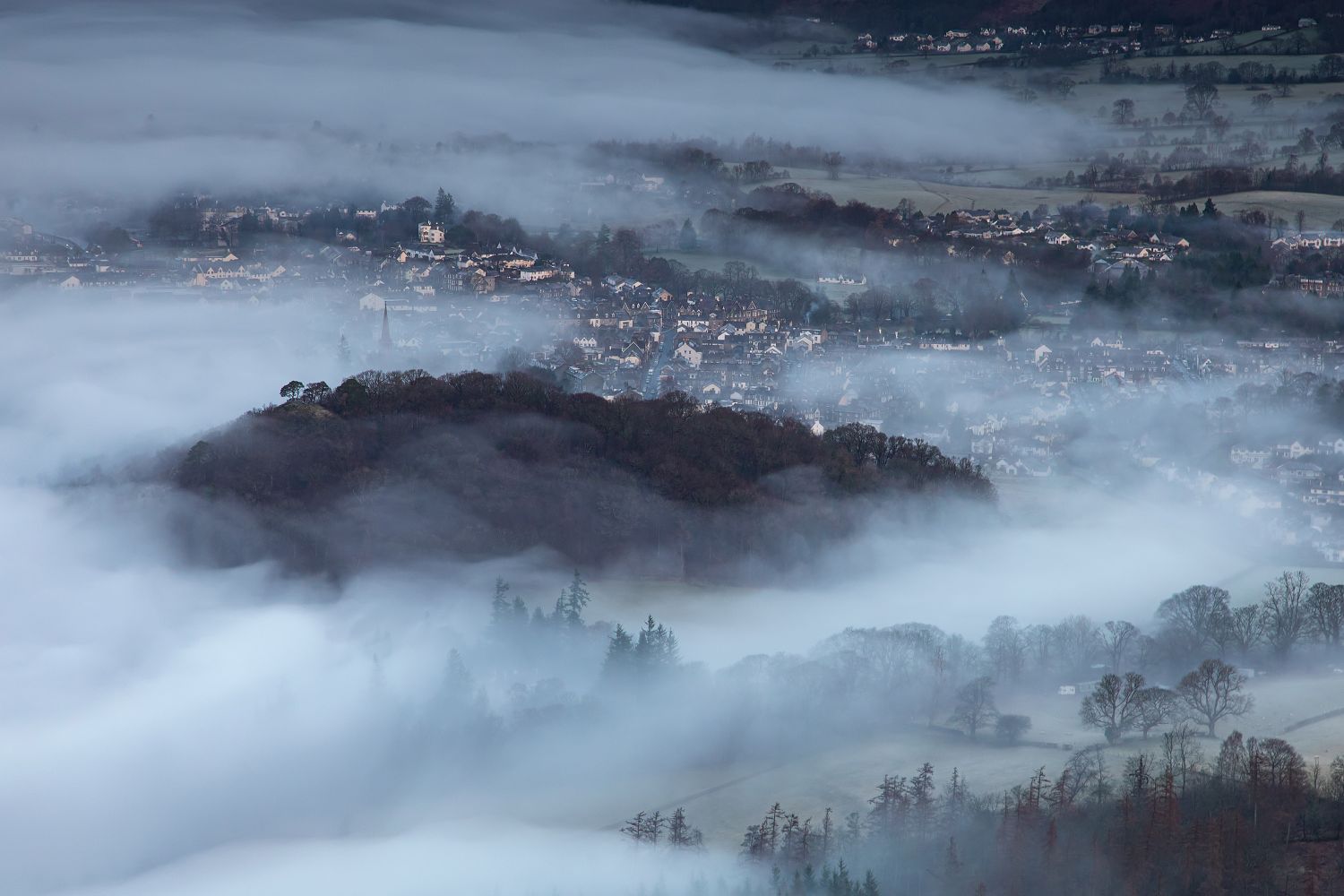 Keswick and Castlehead and The Steeple from Walla Crag by Martin Lawrence Photography