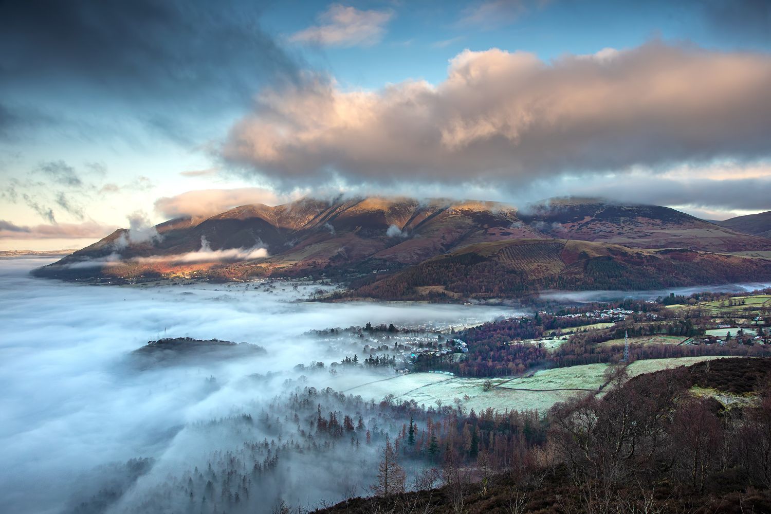 Skiddaw and Keswick from Walla Crag by Martin Lawrence Photography