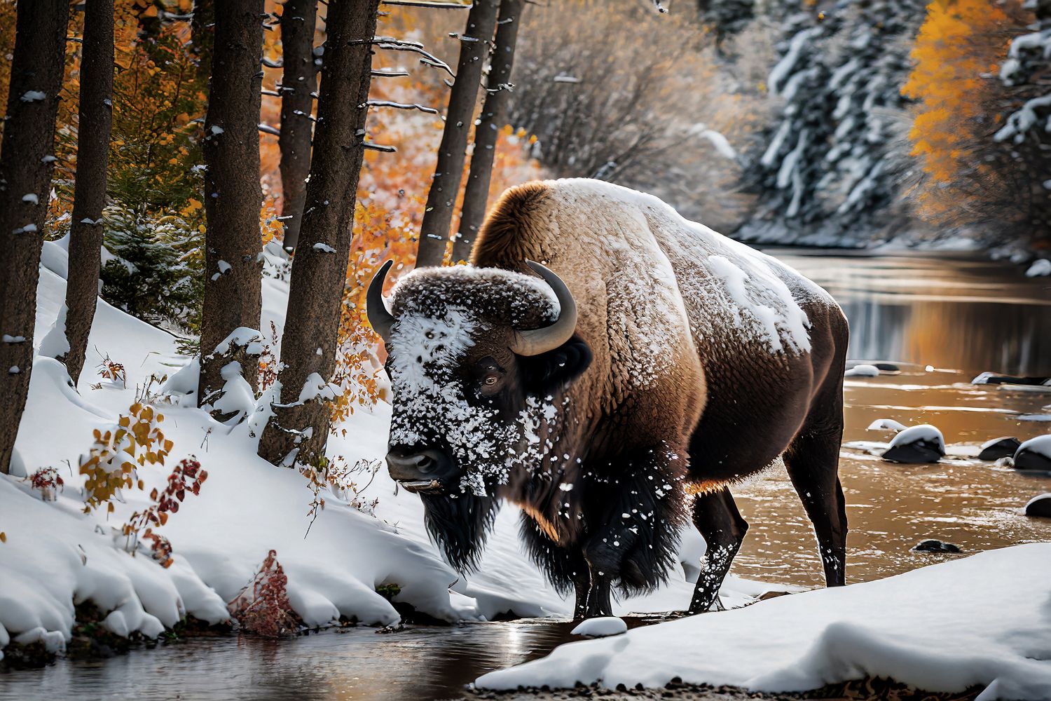 It's a tough life for a Bison by Martin Lawrence Photography