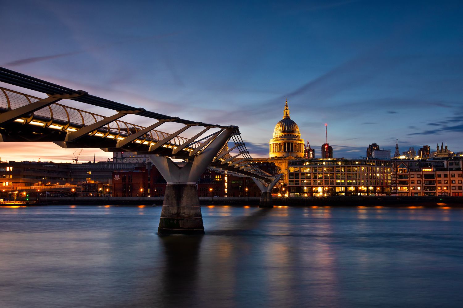 Millennium Bridge and St Paul's by Martin Lawrence
