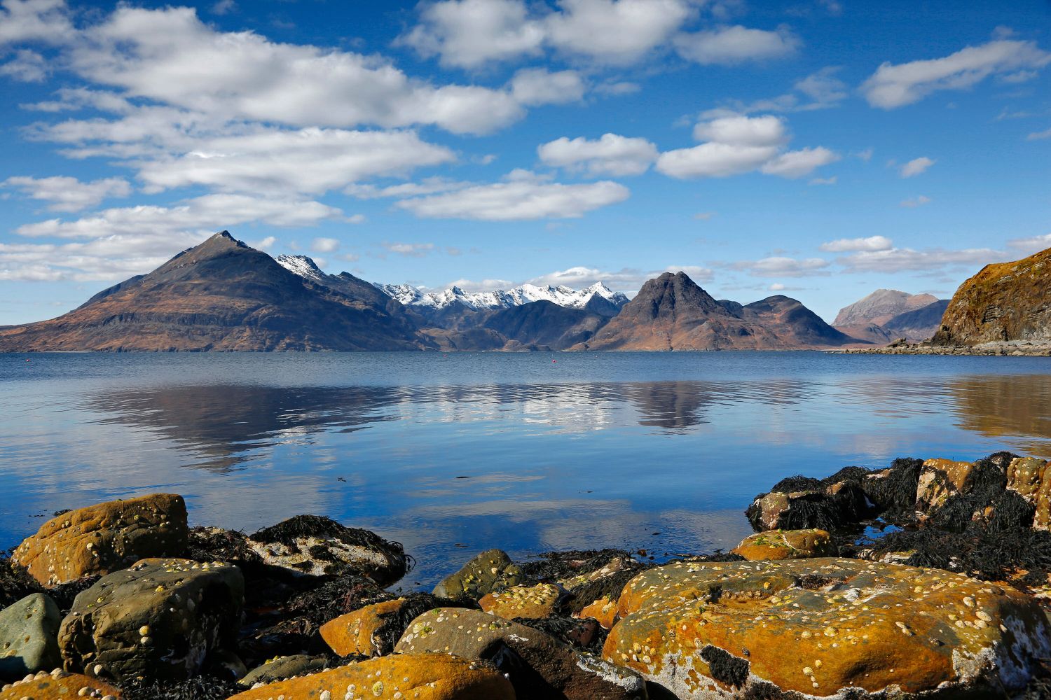 Across Loch Scavaig to the Black Cuillin mountains from Elgol