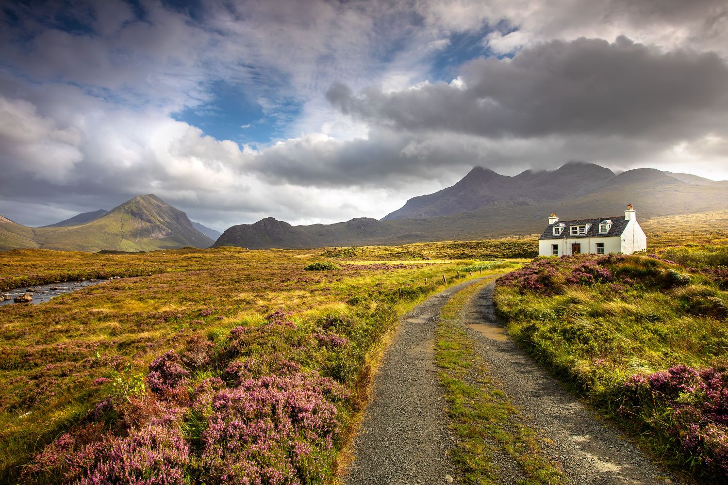 Black Cuillin and Marsco from the road to Allt Dearg Cottage by Martin Lawrence Photography Black Cuillin and Marsco from the road to Allt Dearg Cottage by Martin Lawrence Photography