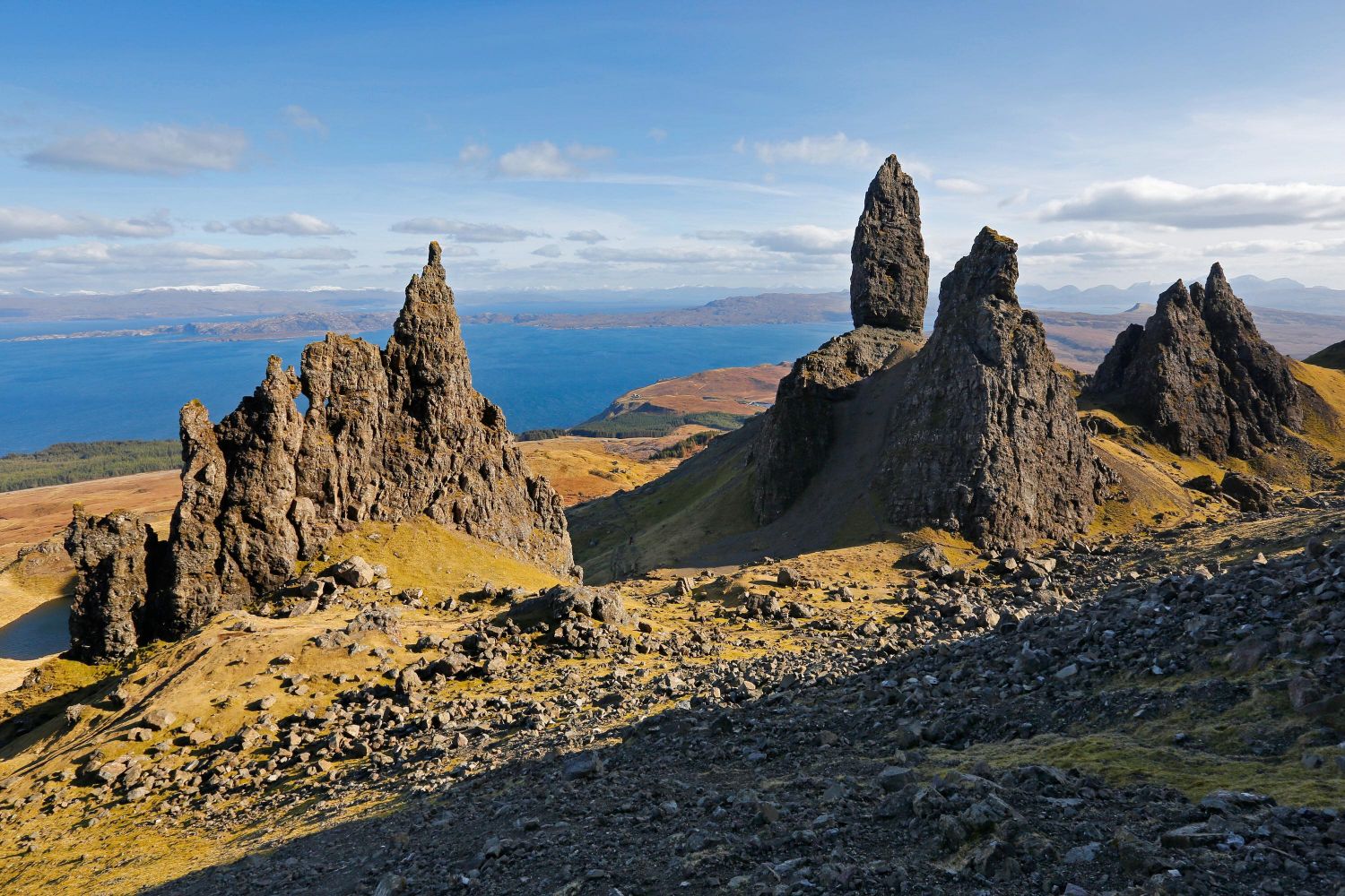 Sunshine on The Storr on the Isle of Skye