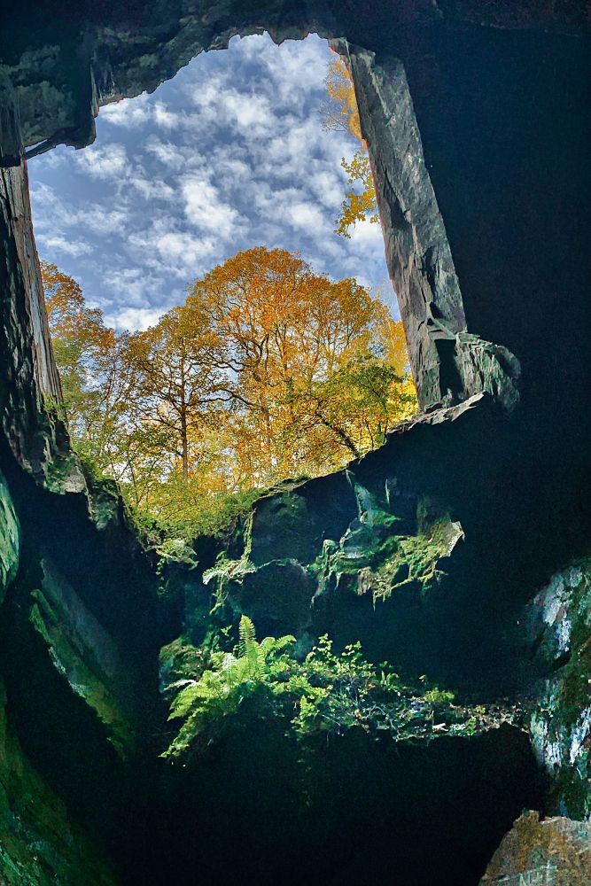 The hole in the cave above Cathedral Rock by Martin Lawrence Photography 