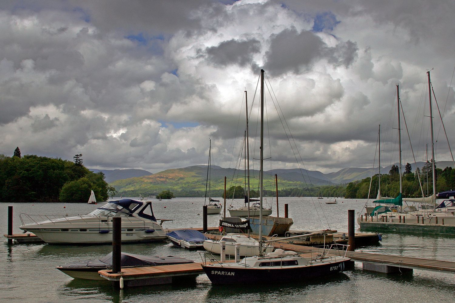 Approaching storm over Bowness Bay Marina