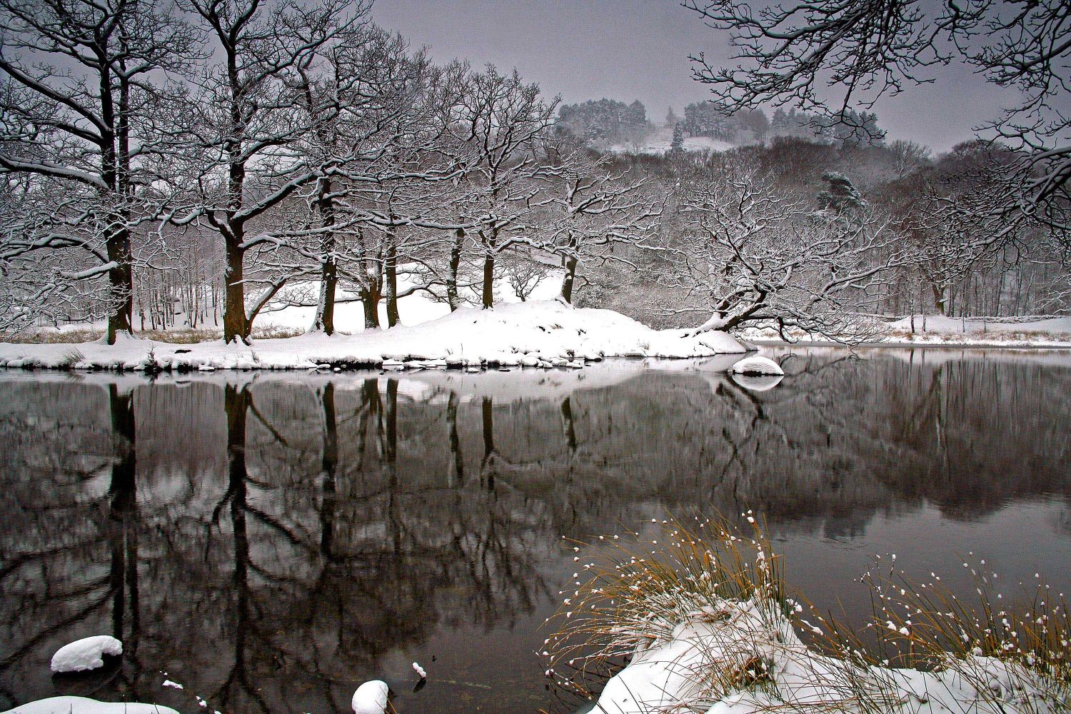 Spring Snow at Rydal Water