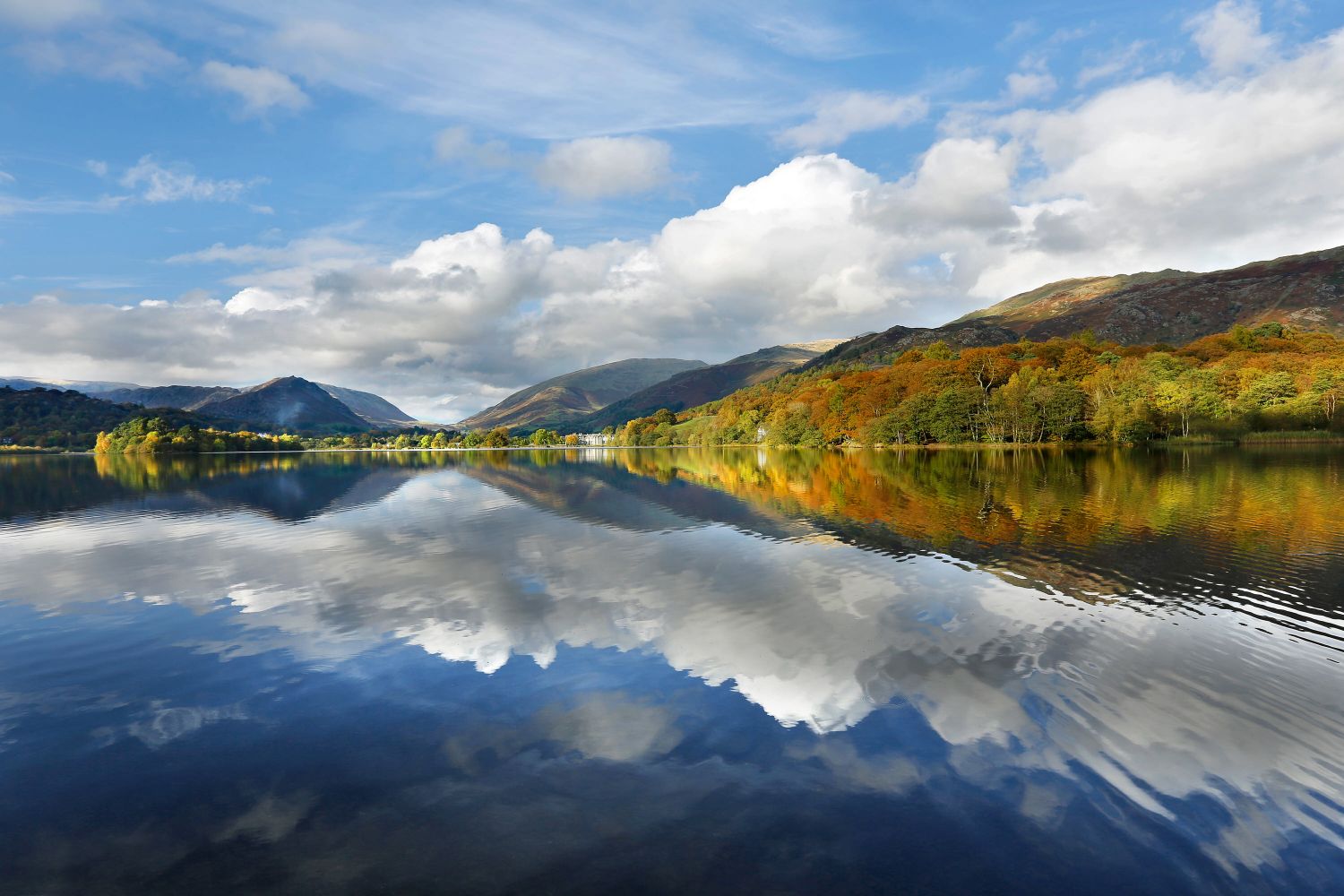 A late afternoon shot taken at Grasmere with beautiful reflections