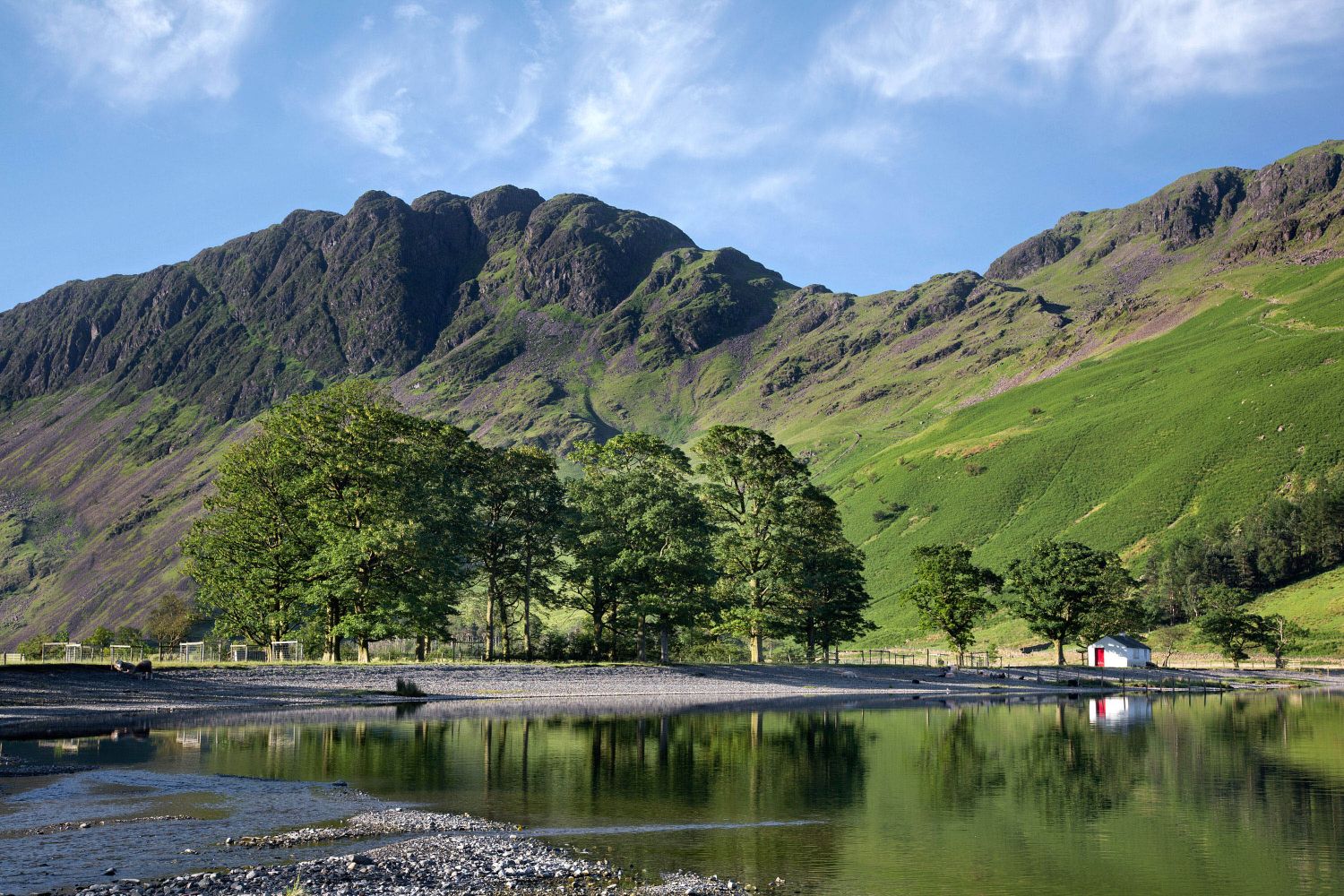 haystacks and the white hut at buttermere