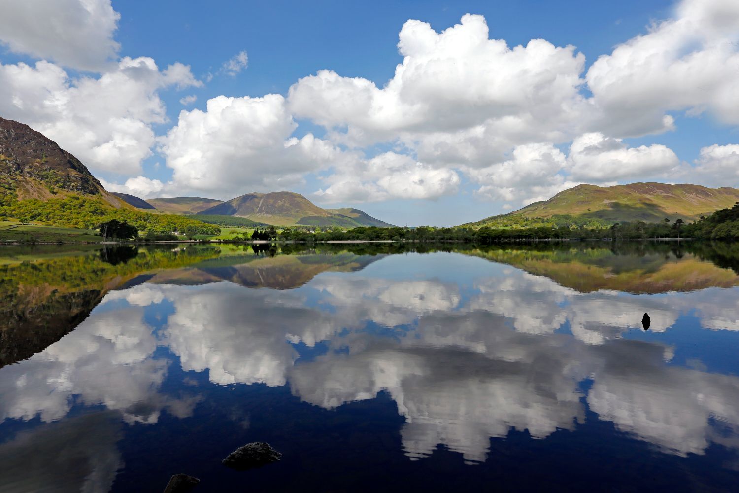 Loweswater Fells from the boathouse at Crummock Water