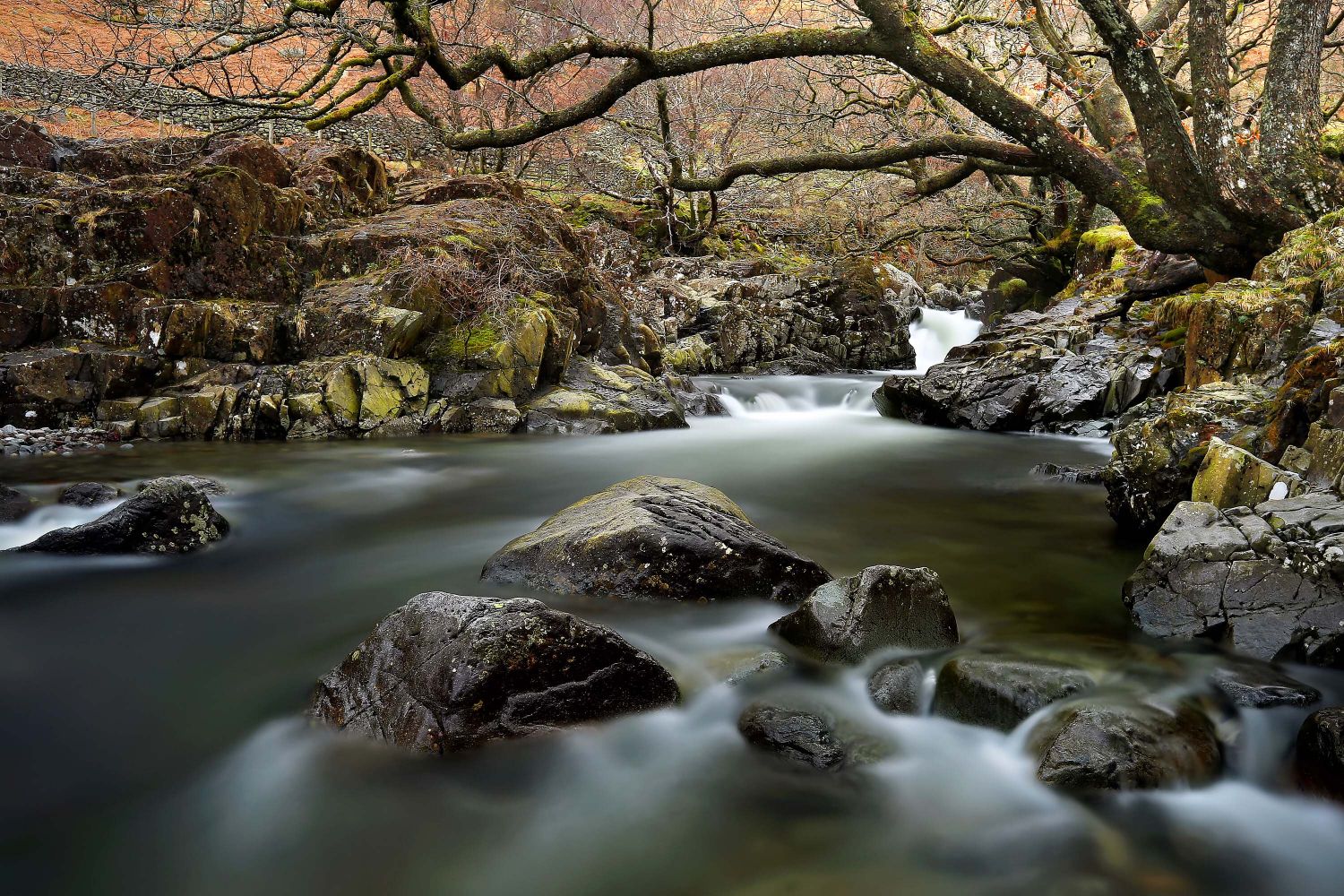 Galleny Force at Stonethwaite when the water level was very high