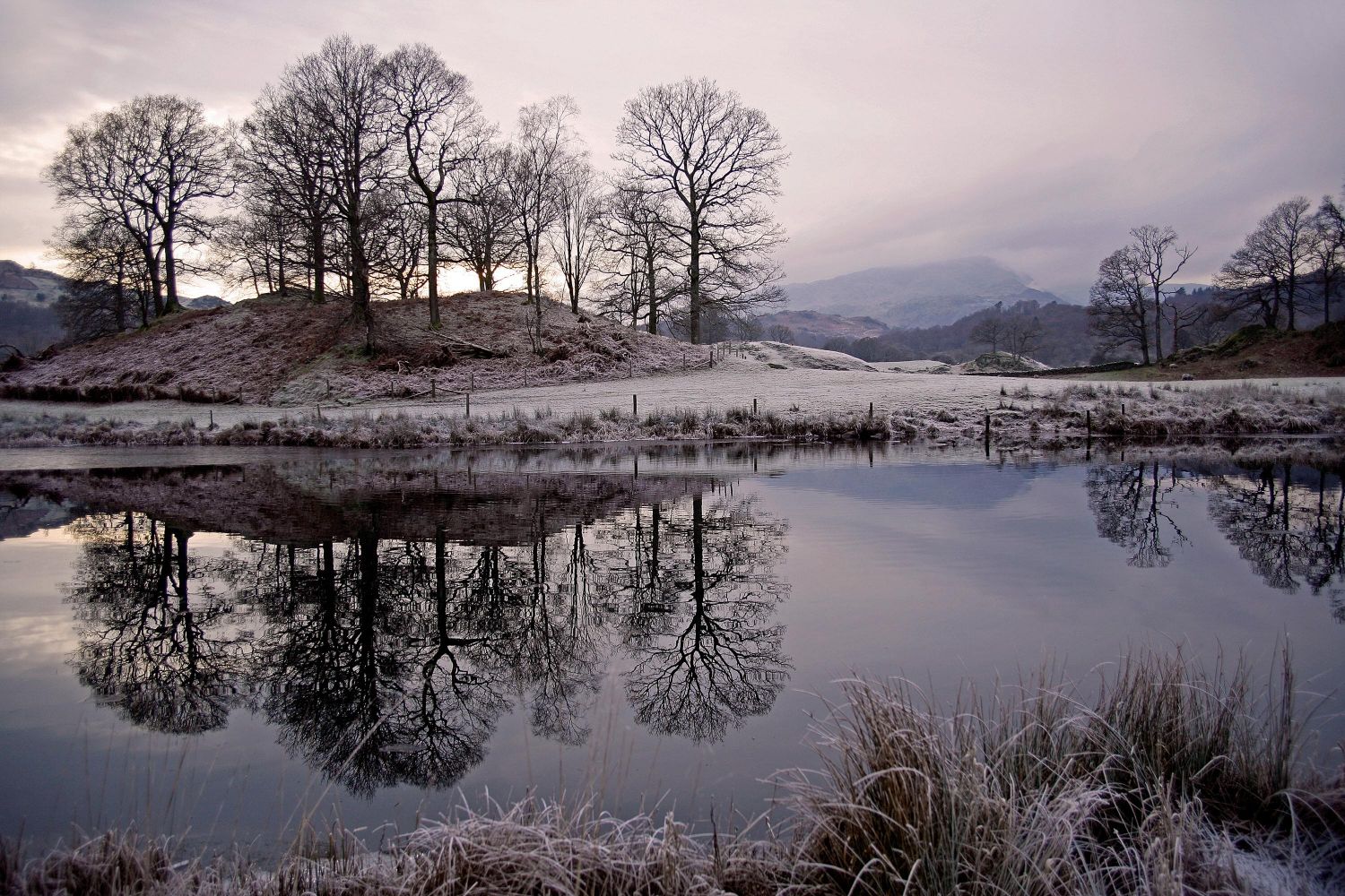 River Brathay near Elterwater on a still and frosty evening