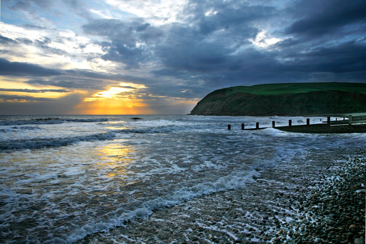 Setting sun at St. Bees Head