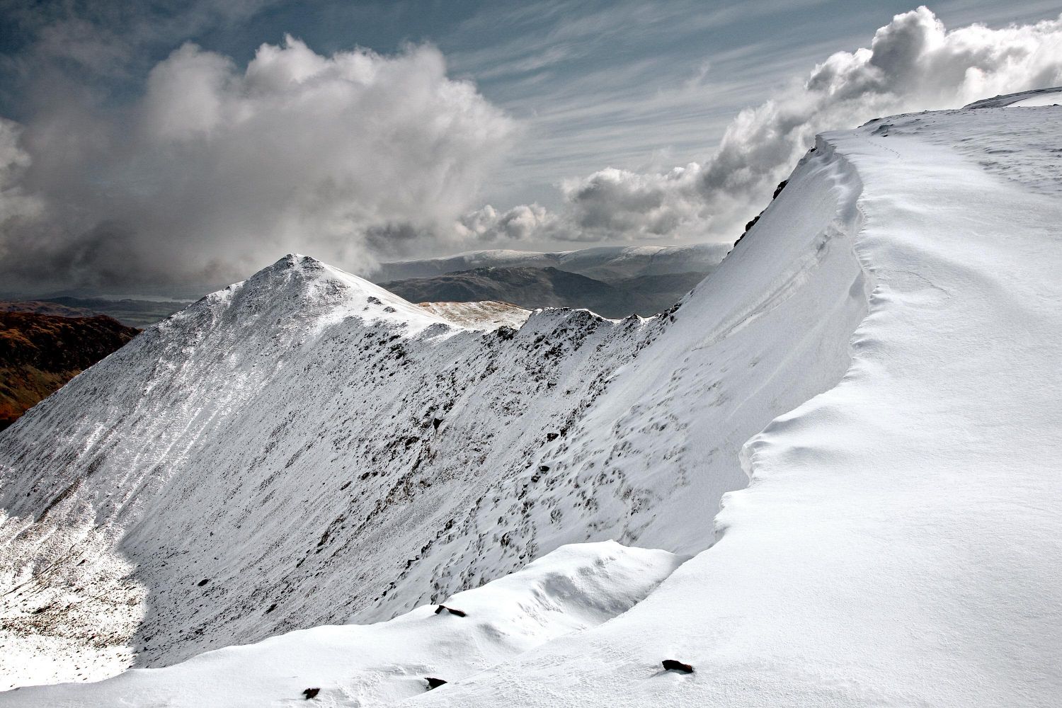Swirral Edge from the approach to Helvellyn Swirral Edge from the approach to Helvellyn
