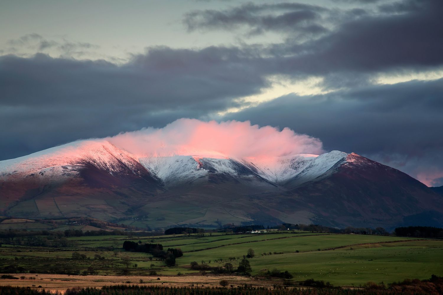 Alpenglow over Skiddaw