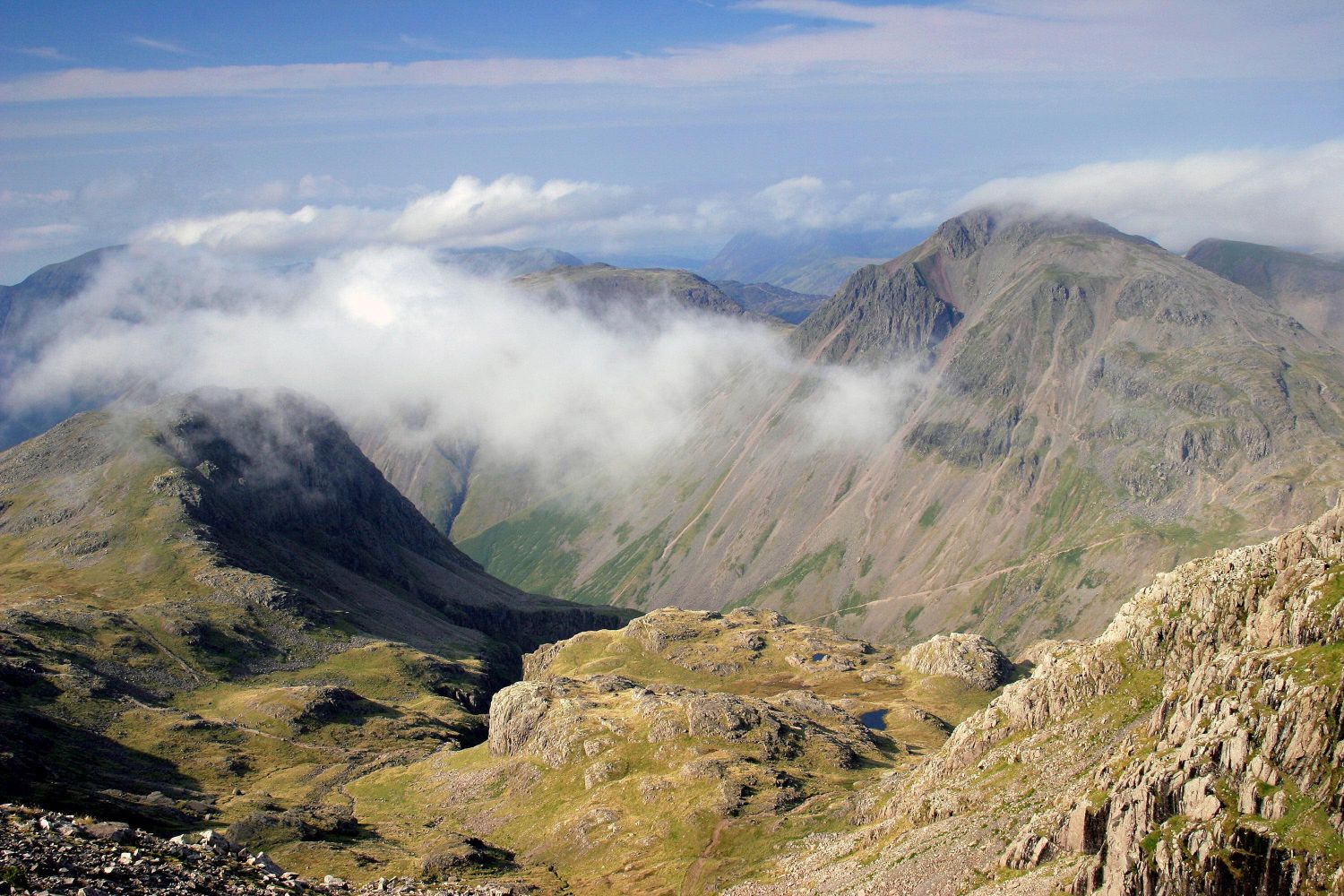 Great Gable and Kirk Fell from the Corridor Route